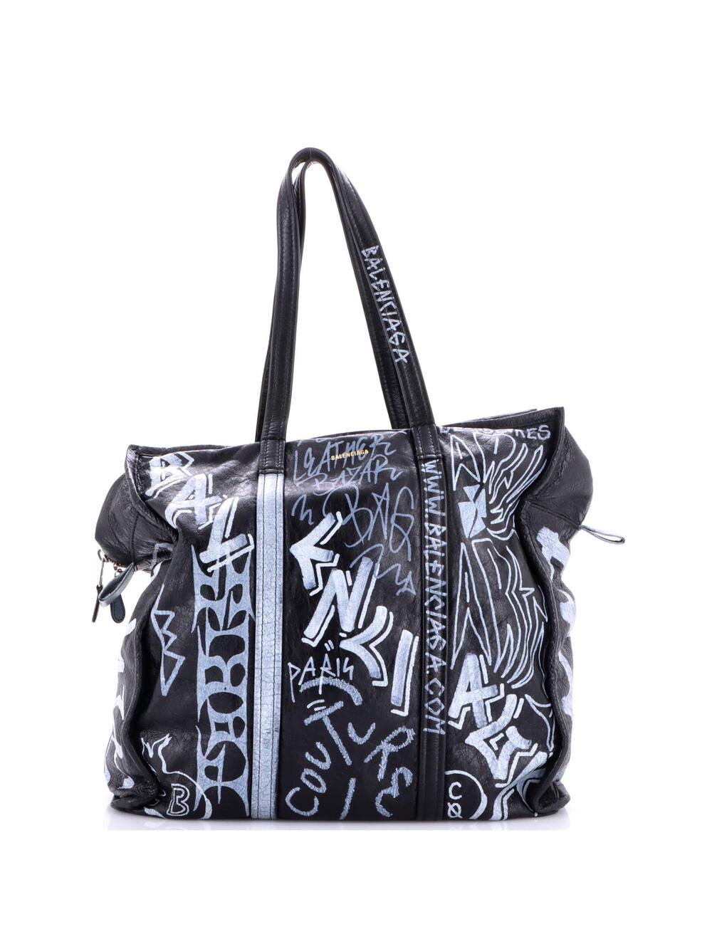 Balenciaga Bazar Graffiti Tote Leather #342898B90B